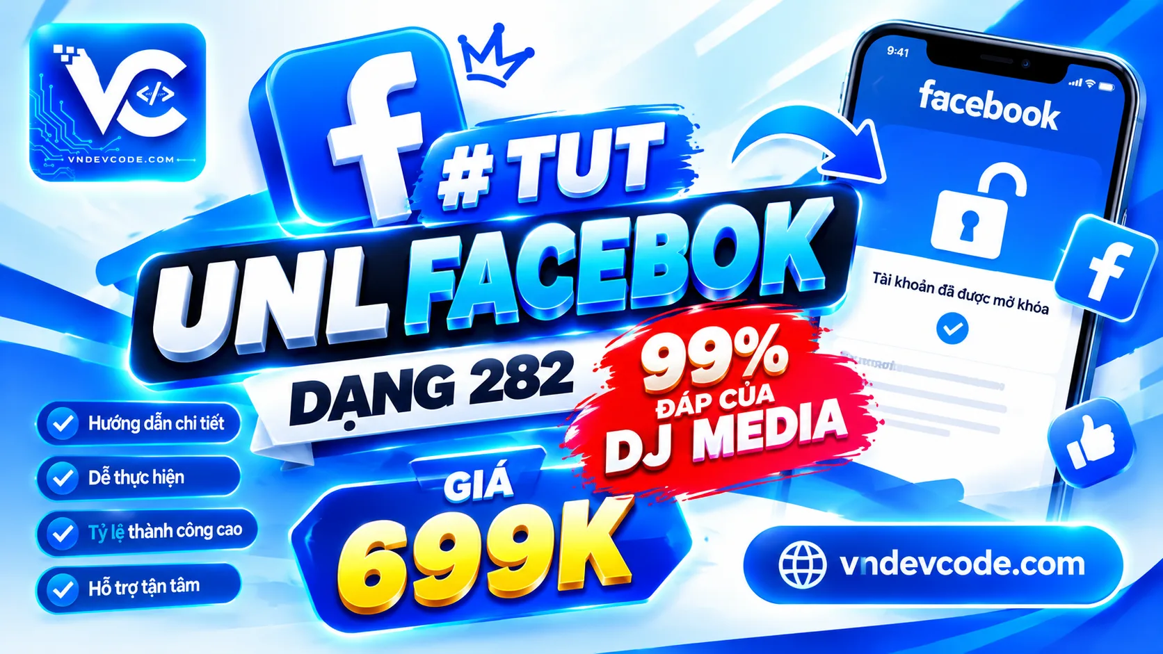 Tut mở khóa đình chỉ 282 New By DJ Media đang bán 699k
