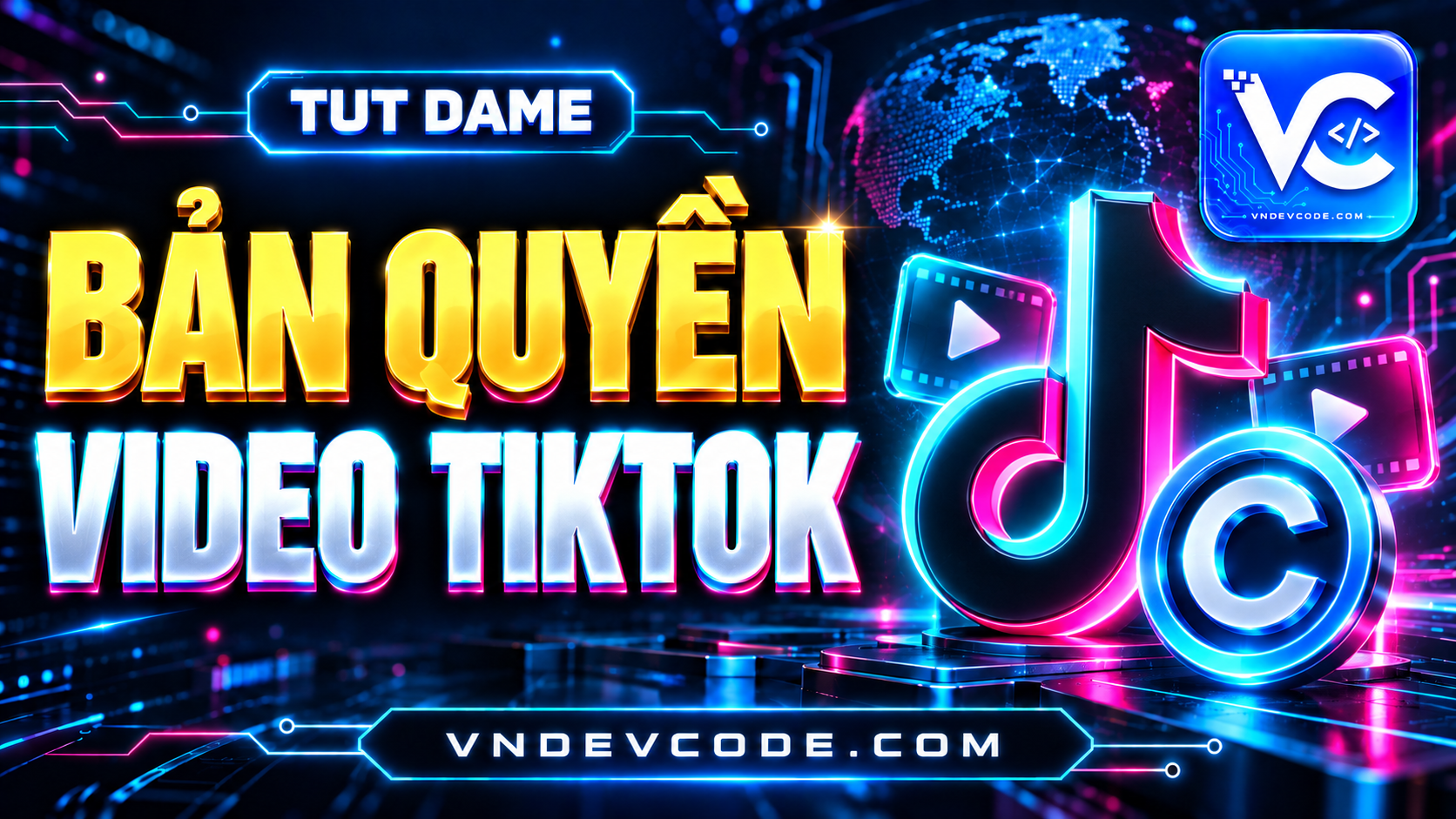 Tut dame bản quyền video Tiktok