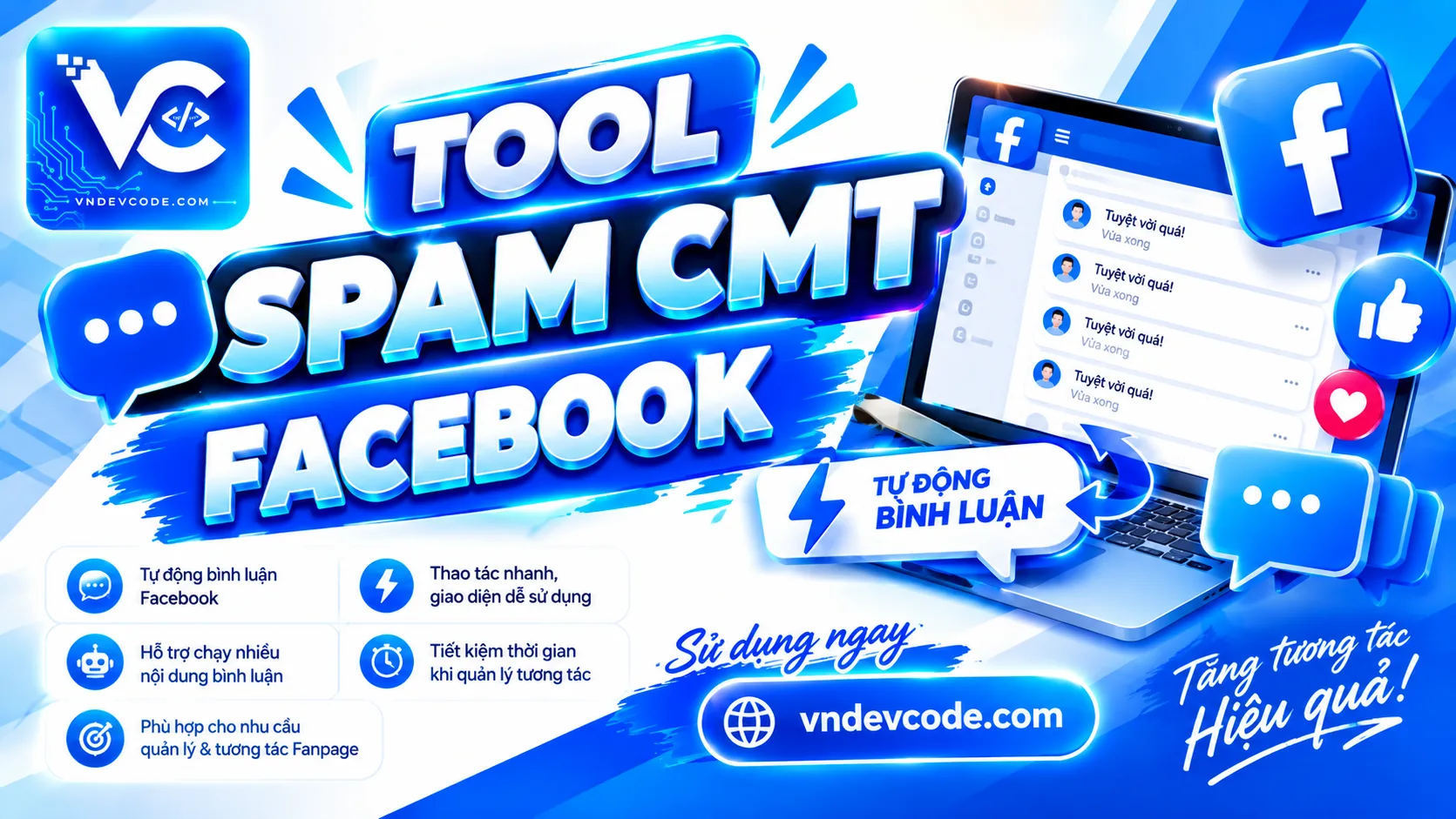 Phần mềm spam bình luận Facebook