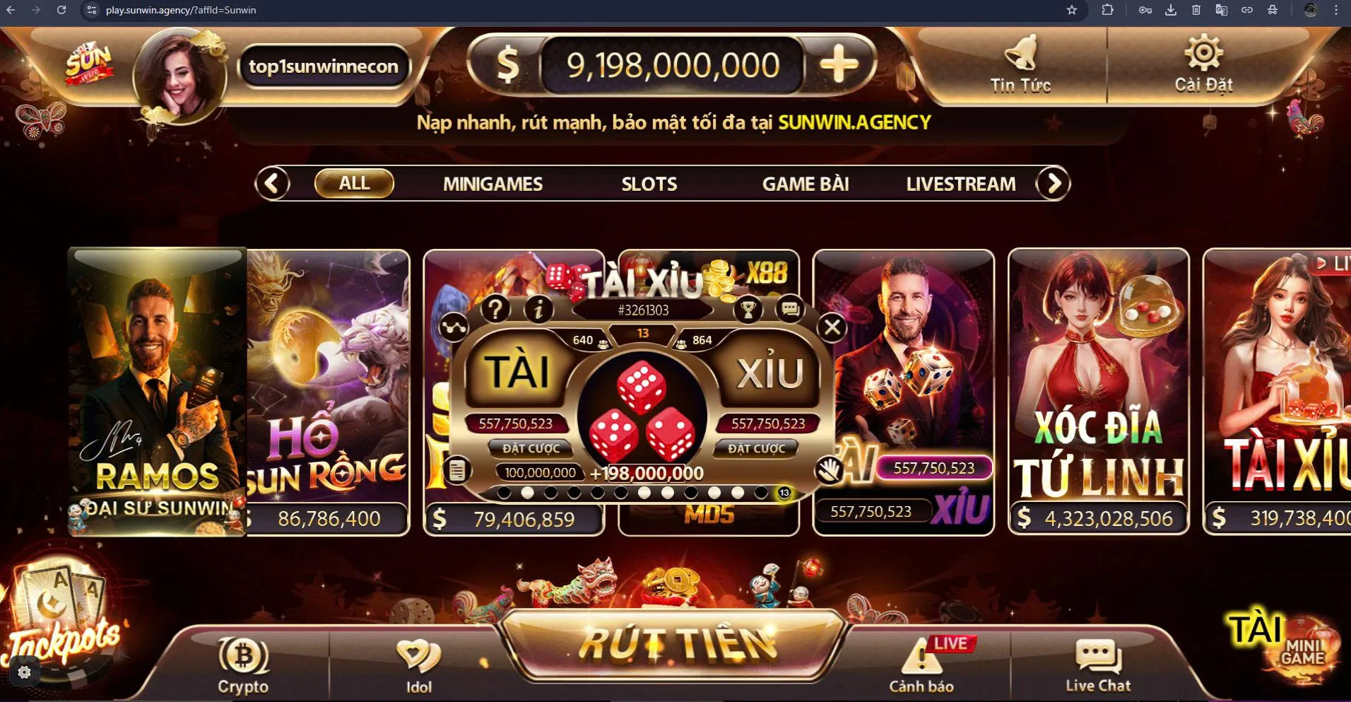 Phần mềm bơm tiền ảo đặt cược Sun.win (ADR/PC/ IOS)