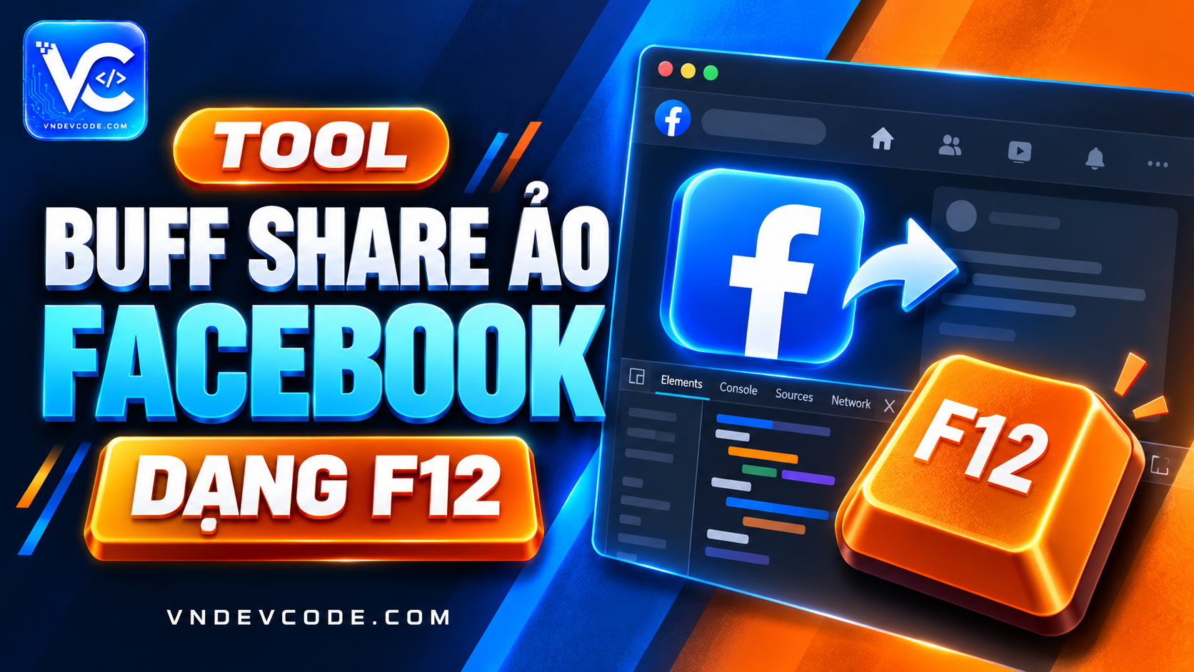 Tool buff tăng lượt share ảo post Facebook